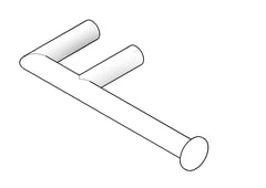 3D Documentation Image of ToiletRollHolder GlassMount Nero