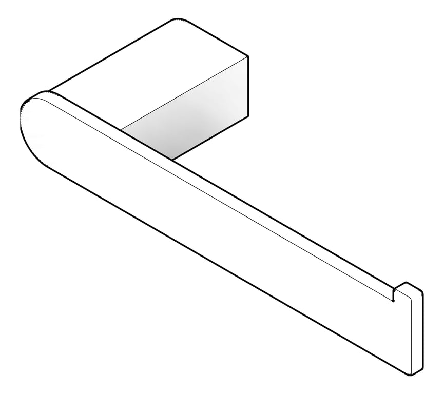 3D Documentation Image of ToiletRollHolder SurfaceMount Nero Bianca