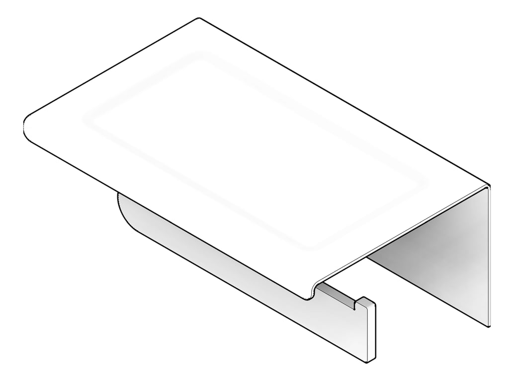 3D Documentation Image of ToiletRollHolder SurfaceMount Nero Bianca PhoneHolder