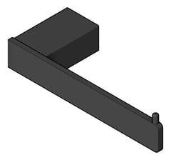 3D Shaded Image of ToiletRollHolder SurfaceMount Nero Celia