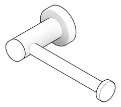 3D Documentation Image of ToiletRollHolder SurfaceMount Nero Classic