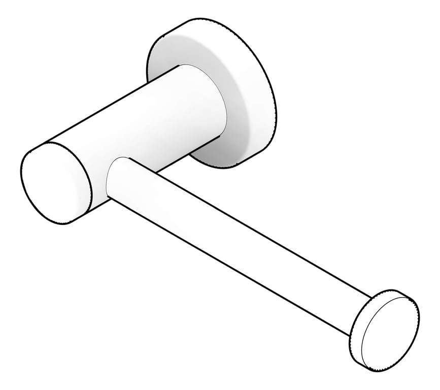 3D Documentation Image of ToiletRollHolder SurfaceMount Nero Classic