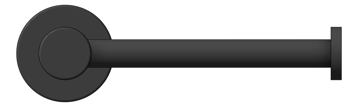 Front Image of ToiletRollHolder SurfaceMount Nero Classic