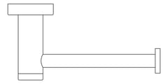 Plan Image of ToiletRollHolder SurfaceMount Nero Classic