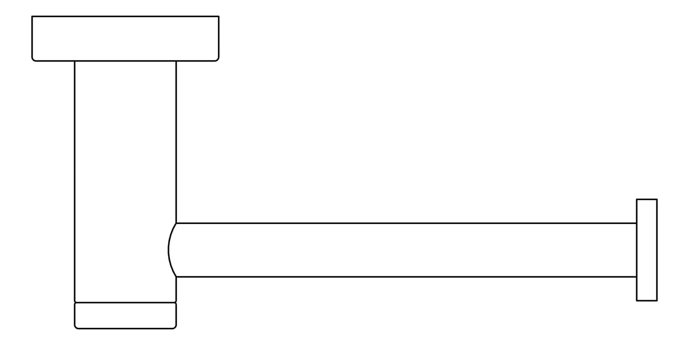 Plan Image of ToiletRollHolder SurfaceMount Nero Classic