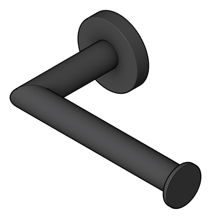 ToiletRollHolder SurfaceMount Nero Dolce