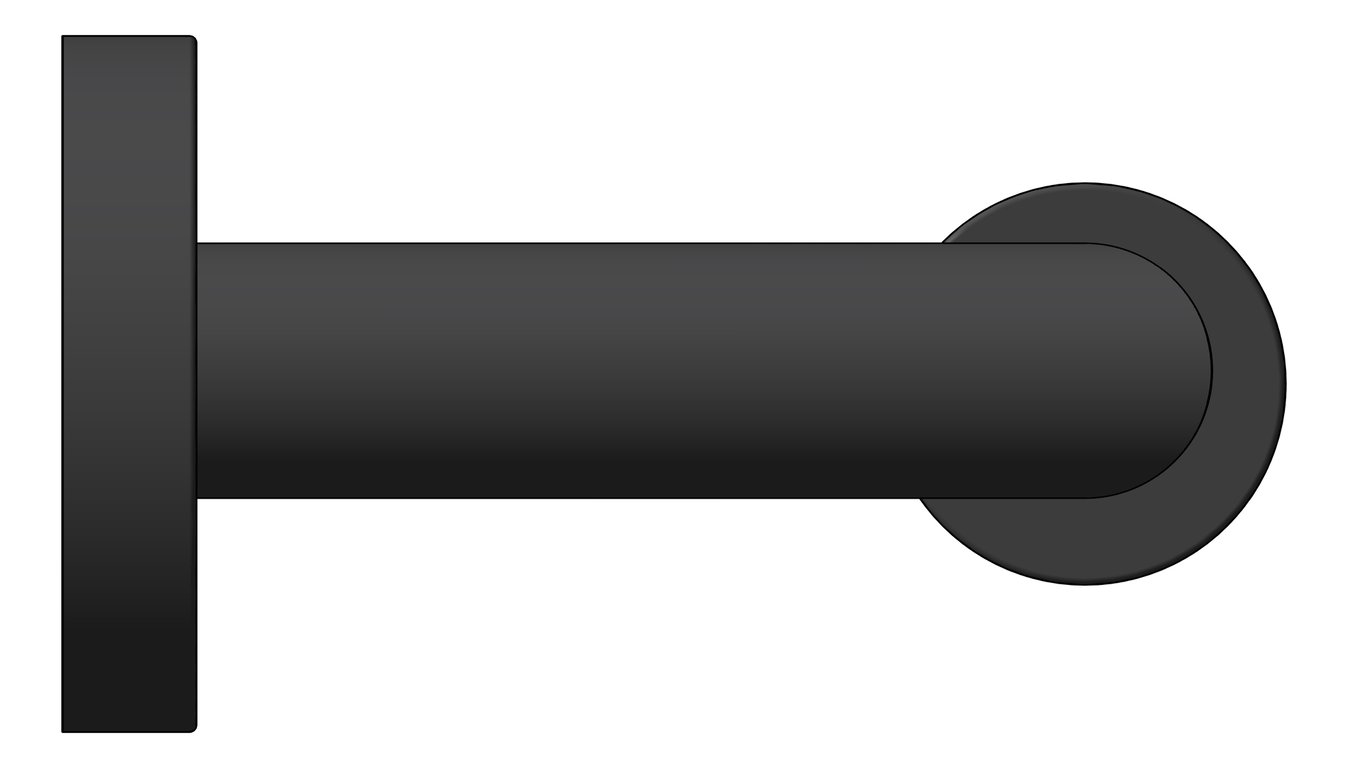 Left Image of ToiletRollHolder SurfaceMount Nero Dolce