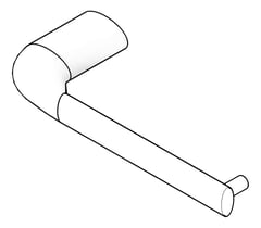 3D Documentation Image of ToiletRollHolder SurfaceMount Nero Elgin