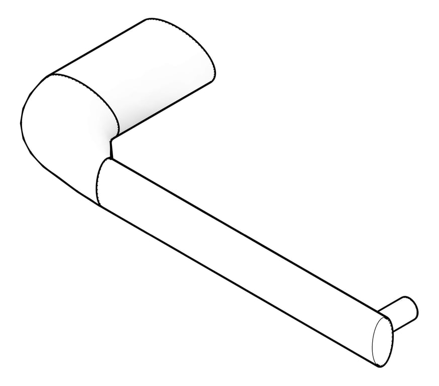 3D Documentation Image of ToiletRollHolder SurfaceMount Nero Elgin
