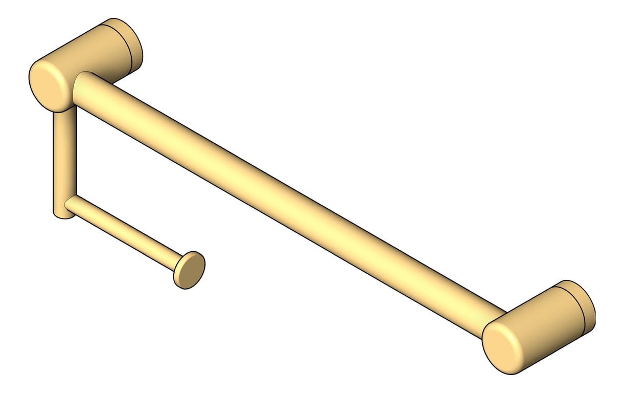 Navigate to ToiletRollHolder SurfaceMount Nero MeccaCare 25mm