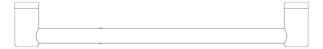 Plan Image of ToiletRollHolder SurfaceMount Nero MeccaCare 25mm
