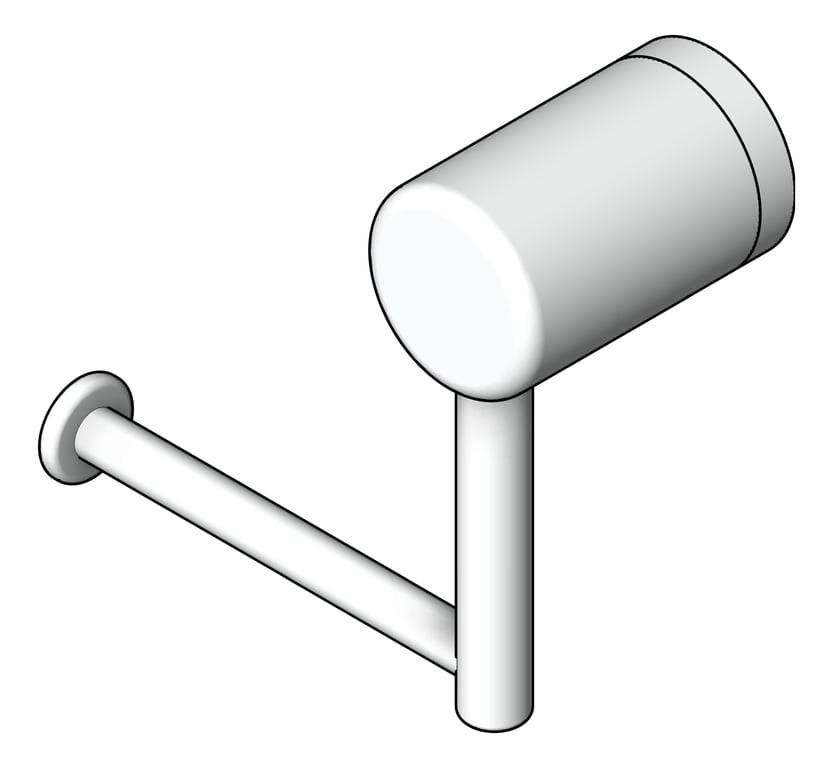 Image of ToiletRollHolder SurfaceMount Nero MeccaCare HeavyDuty