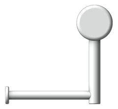Front Image of ToiletRollHolder SurfaceMount Nero MeccaCare HeavyDuty