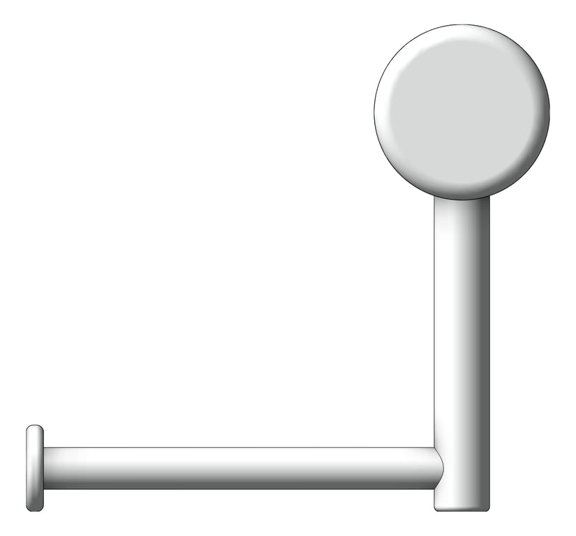 Front Image of ToiletRollHolder SurfaceMount Nero MeccaCare HeavyDuty