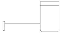 Plan Image of ToiletRollHolder SurfaceMount Nero MeccaCare HeavyDuty