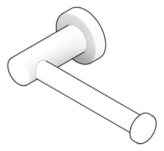 3D Documentation Image of ToiletRollHolder SurfaceMount Nero Mecca