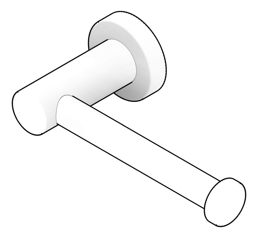 3D Documentation Image of ToiletRollHolder SurfaceMount Nero Mecca