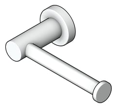 3D Shaded Image of ToiletRollHolder SurfaceMount Nero Mecca
