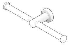 3D Documentation Image of ToiletRollHolder SurfaceMount Nero Mecca Double