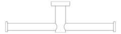 Plan Image of ToiletRollHolder SurfaceMount Nero Mecca Double