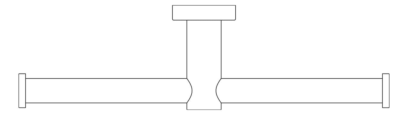 Plan Image of ToiletRollHolder SurfaceMount Nero Mecca Double