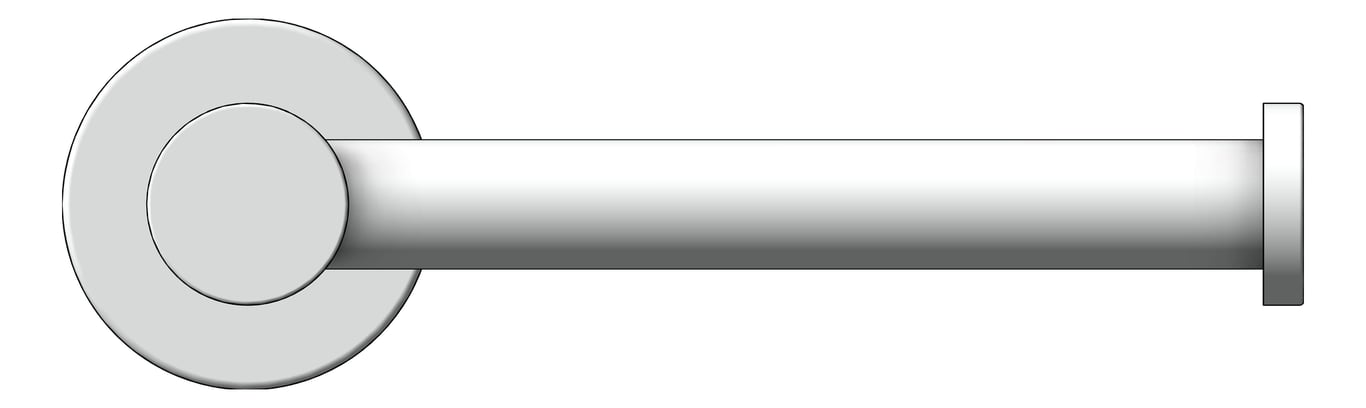 Front Image of ToiletRollHolder SurfaceMount Nero Mecca