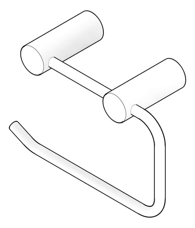 3D Documentation Image of ToiletRollHolder SurfaceMount Nero Mecca New