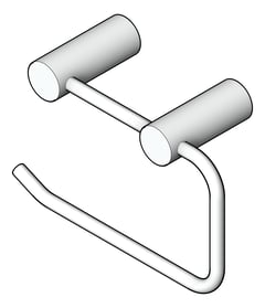 3D Shaded Image of ToiletRollHolder SurfaceMount Nero Mecca New