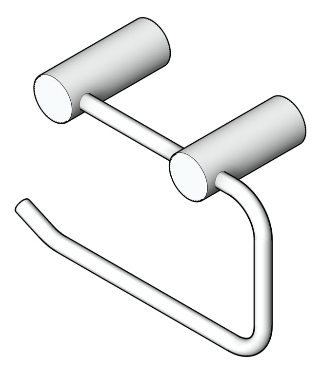 Navigate to ToiletRollHolder SurfaceMount Nero Mecca New