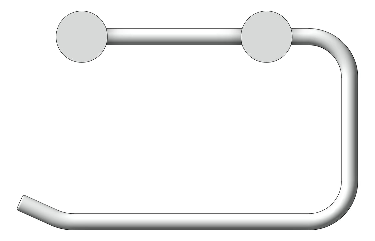 Front Image of ToiletRollHolder SurfaceMount Nero Mecca New