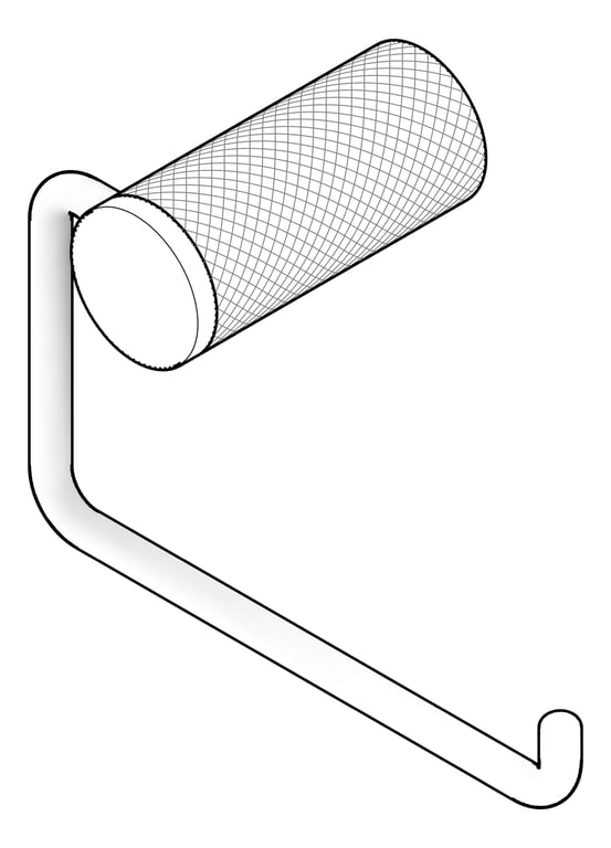 3D Documentation Image of ToiletRollHolder SurfaceMount Nero Opal