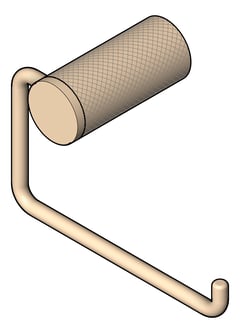 3D Shaded Image of ToiletRollHolder SurfaceMount Nero Opal