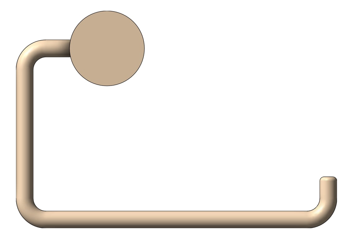 Front Image of ToiletRollHolder SurfaceMount Nero Opal