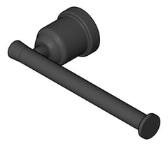 3D Shaded Image of ToiletRollHolder SurfaceMount Nero York