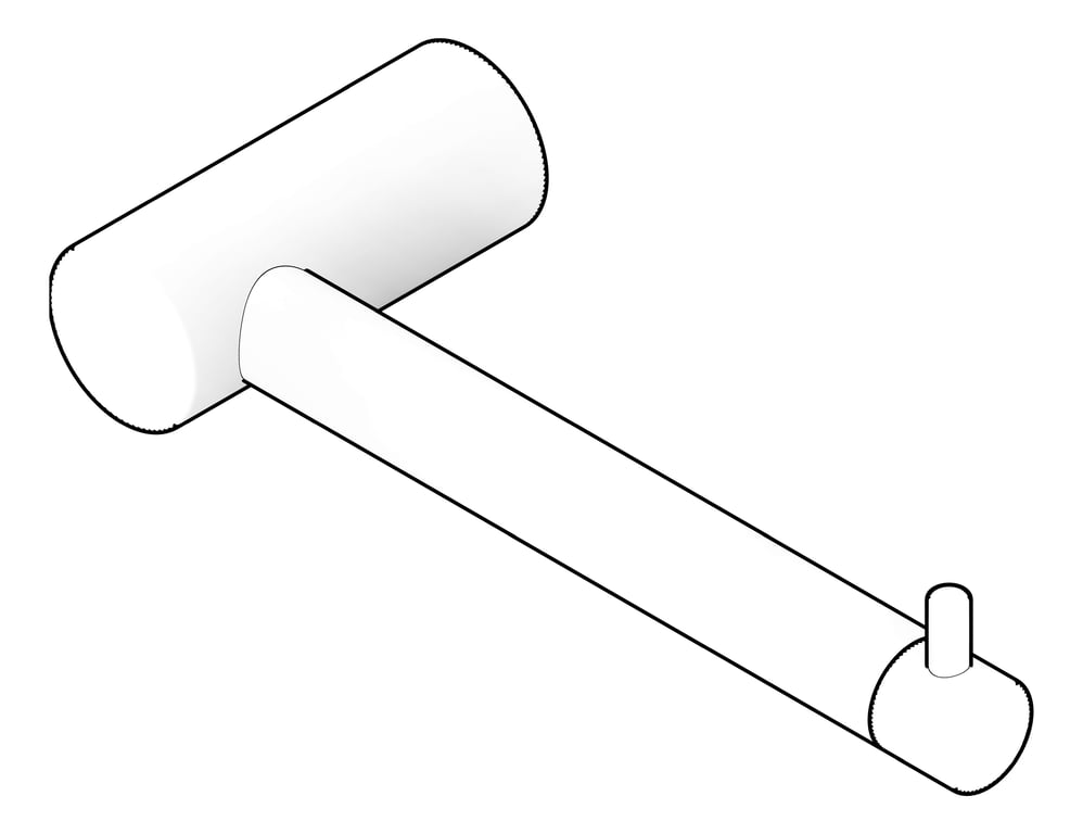 3D Documentation Image of ToiletRollHolder SurfaceMount Nero Zen