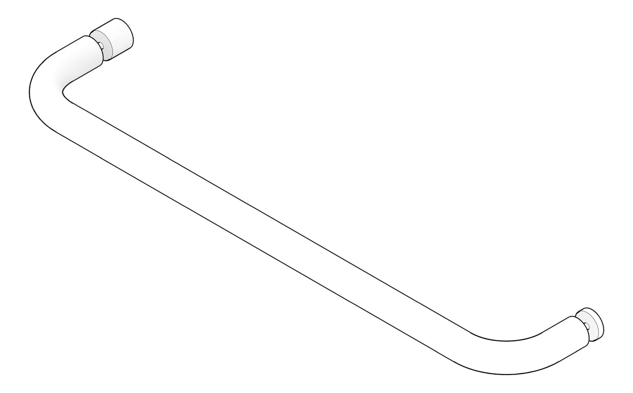 3D Documentation Image of TowelBar SurfaceMount Nero 500mm