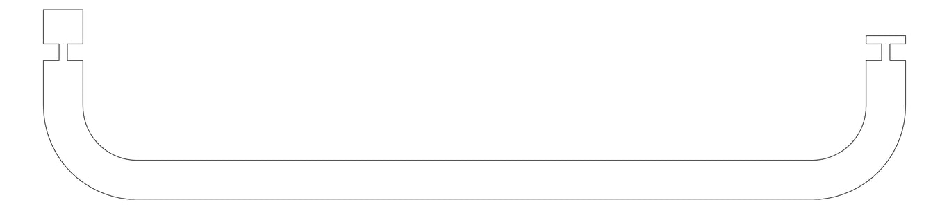 Plan Image of TowelBar SurfaceMount Nero 500mm