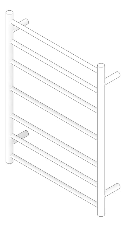 3D Documentation Image of TowelLadder NonHeated Nero