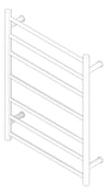 3D Documentation Image of TowelLadder SurfaceMount Nero Mecca Heated 7Bars