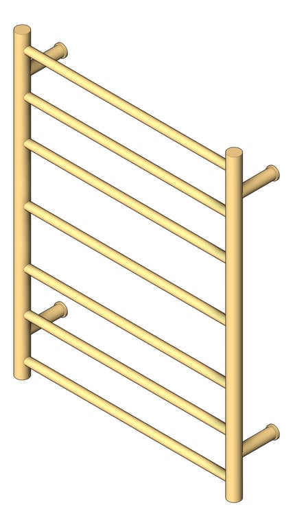 TowelLadder SurfaceMount Nero Mecca Heated 7Bars