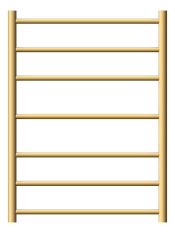 Front Image of TowelLadder SurfaceMount Nero Mecca Heated 7Bars