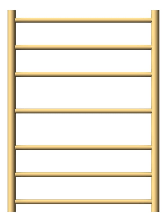 Front Image of TowelLadder SurfaceMount Nero Mecca Heated 7Bars