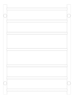 Plan Image of TowelLadder SurfaceMount Nero Mecca Heated 7Bars