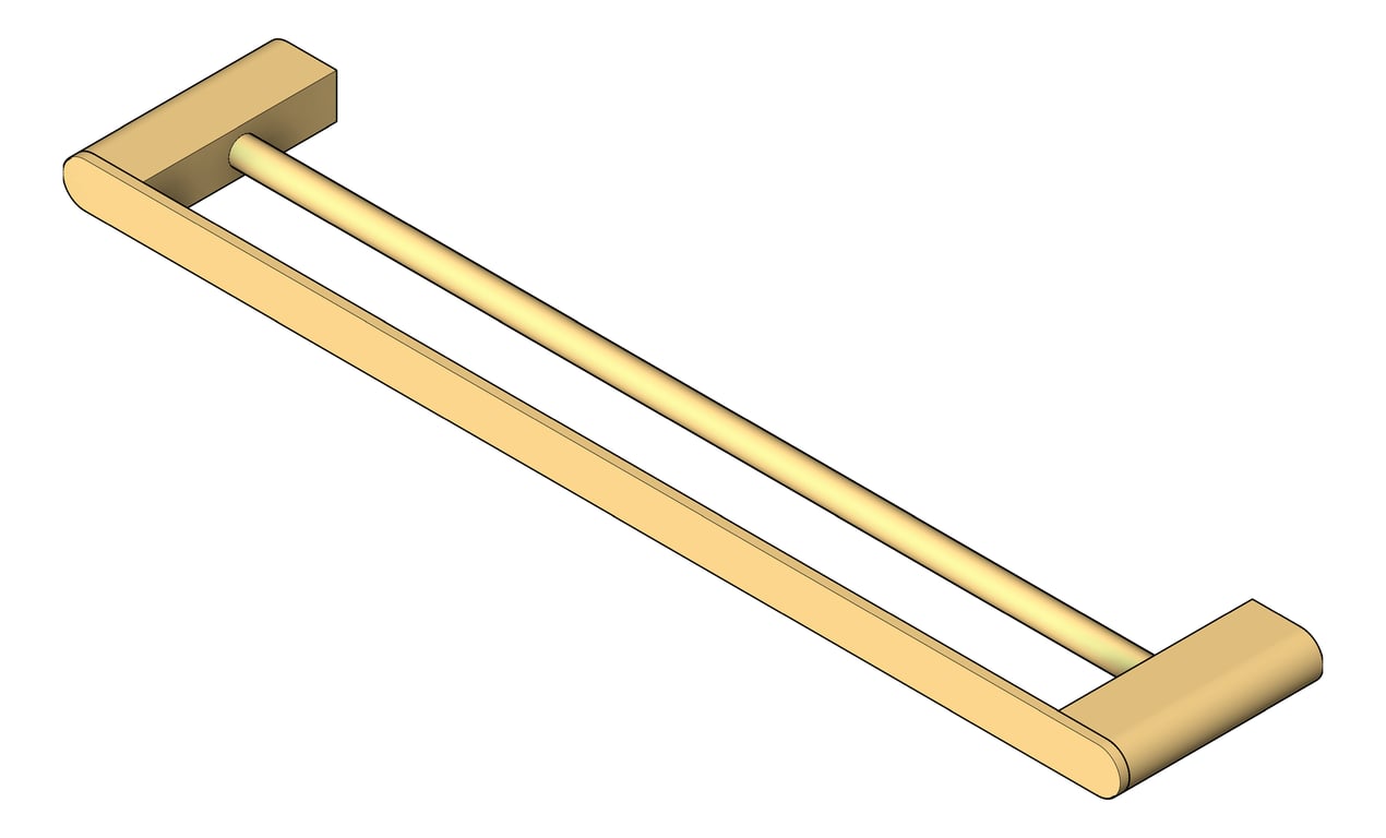 Navigate to TowelRail SurfaceMount Nero Bianca Double