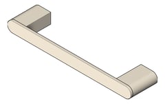 3D Shaded Image of TowelRail SurfaceMount Nero Bianca Hand