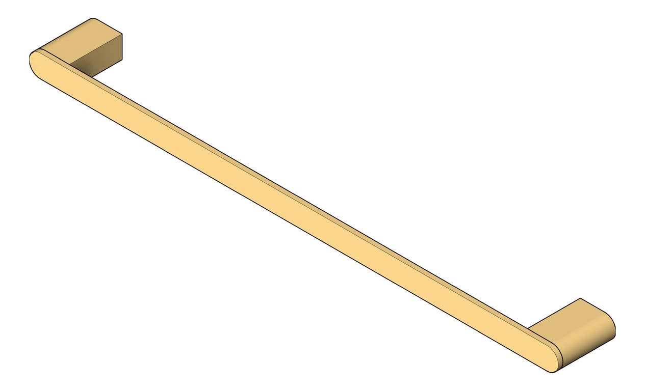 Image of TowelRail SurfaceMount Nero Bianca Single