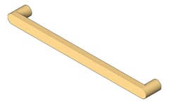 3D Shaded Image of TowelRail SurfaceMount Nero Bianca Single Heated