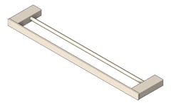 3D Shaded Image of TowelRail SurfaceMount Nero Celia Double