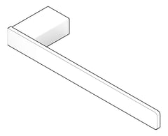 3D Documentation Image of TowelRail SurfaceMount Nero Celia Hand