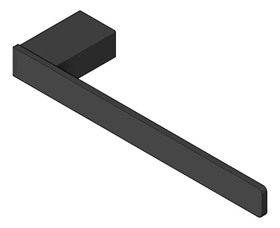 Navigate to TowelRail SurfaceMount Nero Celia Hand